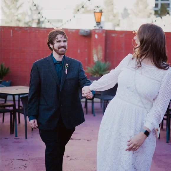 BHLDN Edina dress, ivory, size 16 - Picture 6 of 8